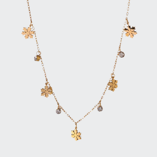 Alure Snow Necklace - 18K Gold Plated