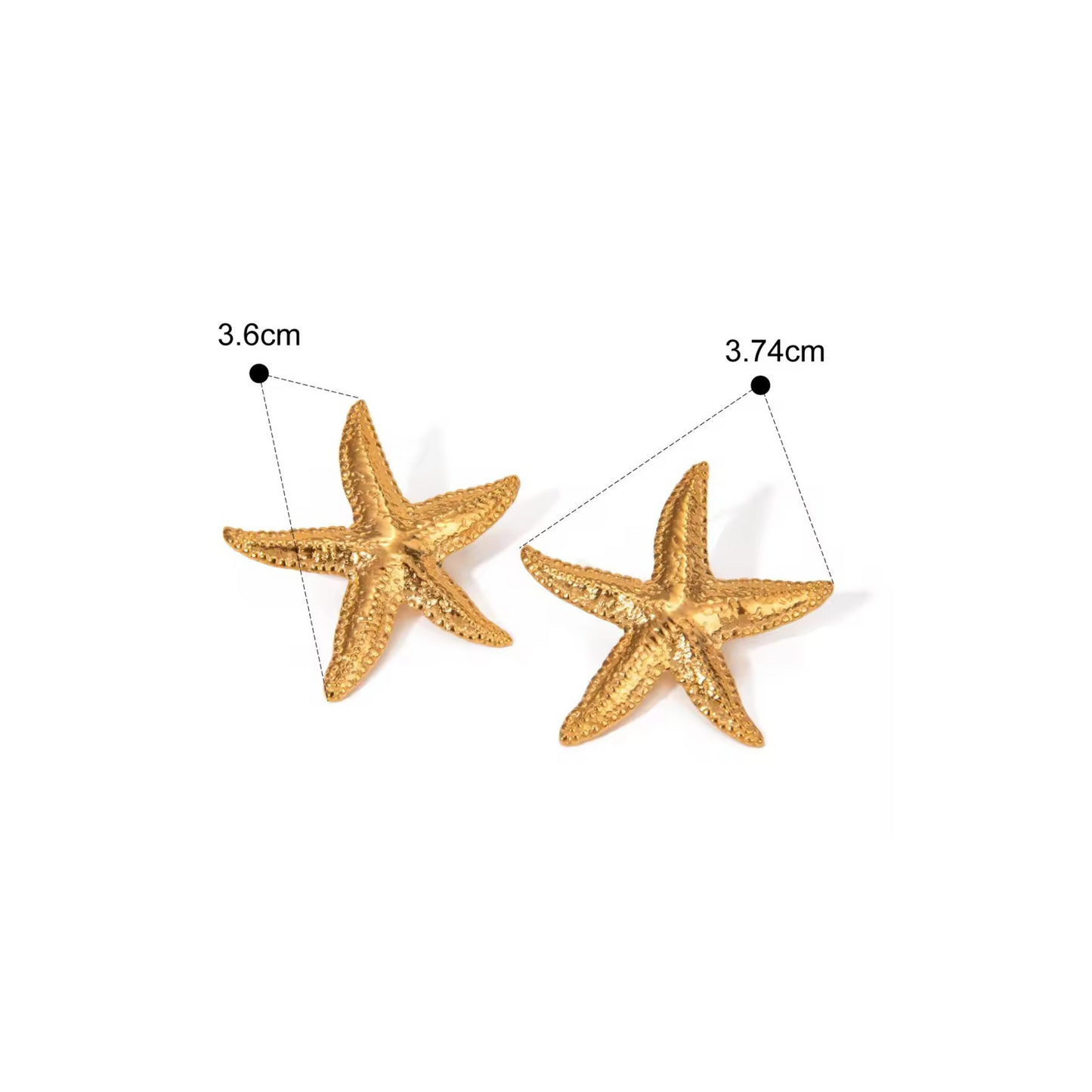 Renew Starfish Earrings - 18K Gold Plated