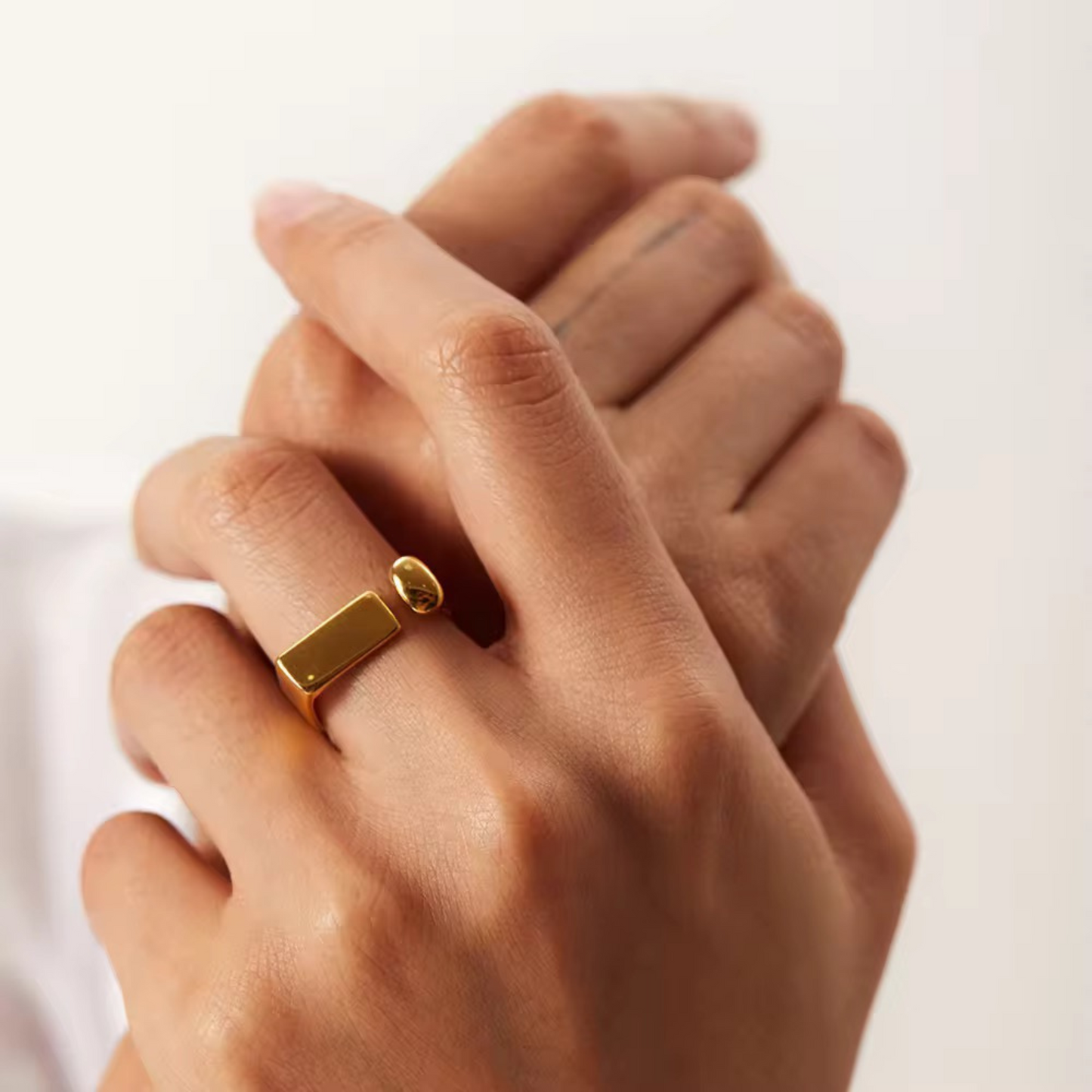Golden Resilience Ring- 18kt Gold Plated - Adjustable