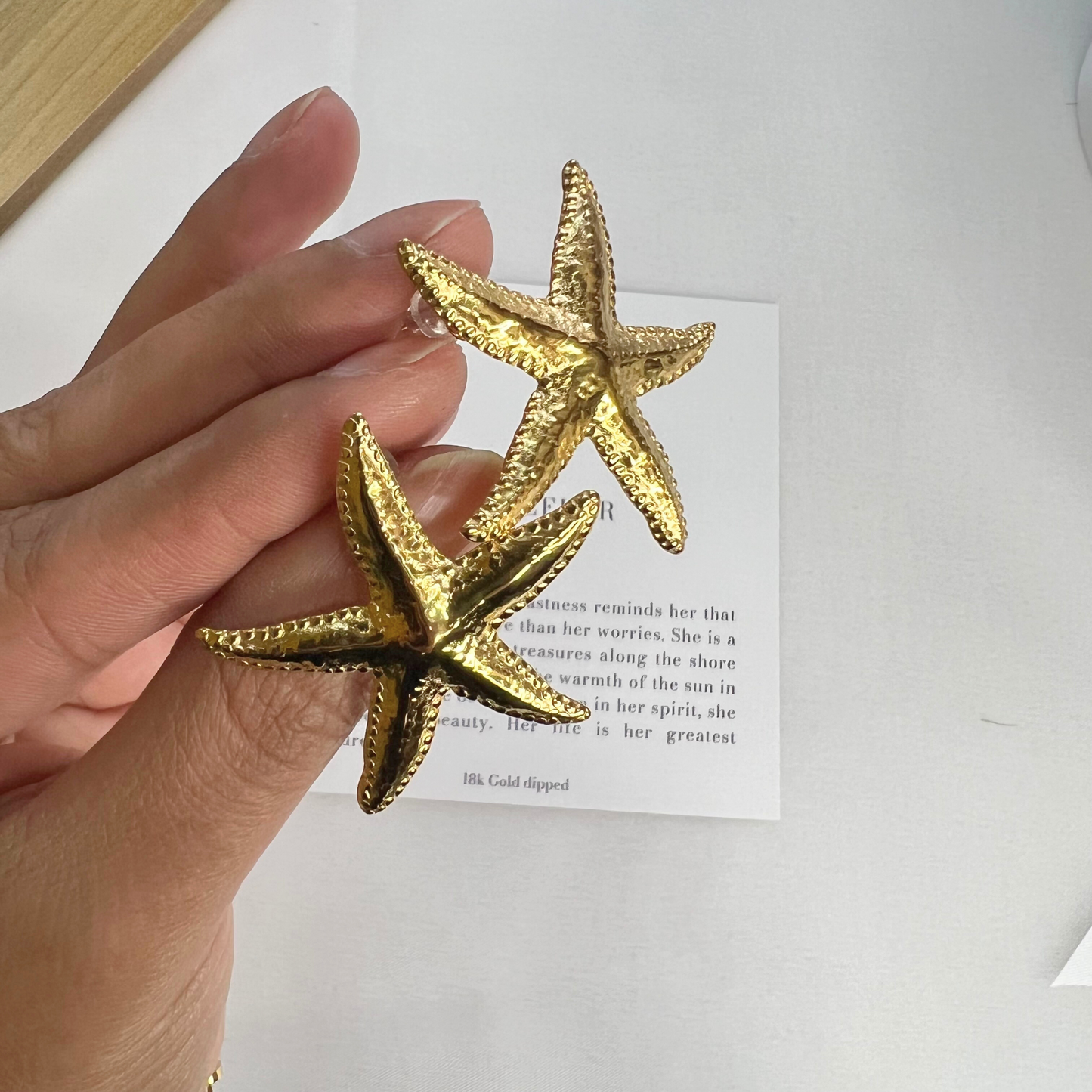 Renew Starfish Earrings - 18K Gold Plated