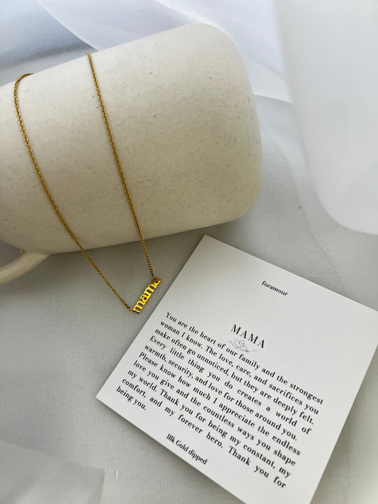 MA Necklace - 18K Gold Plated